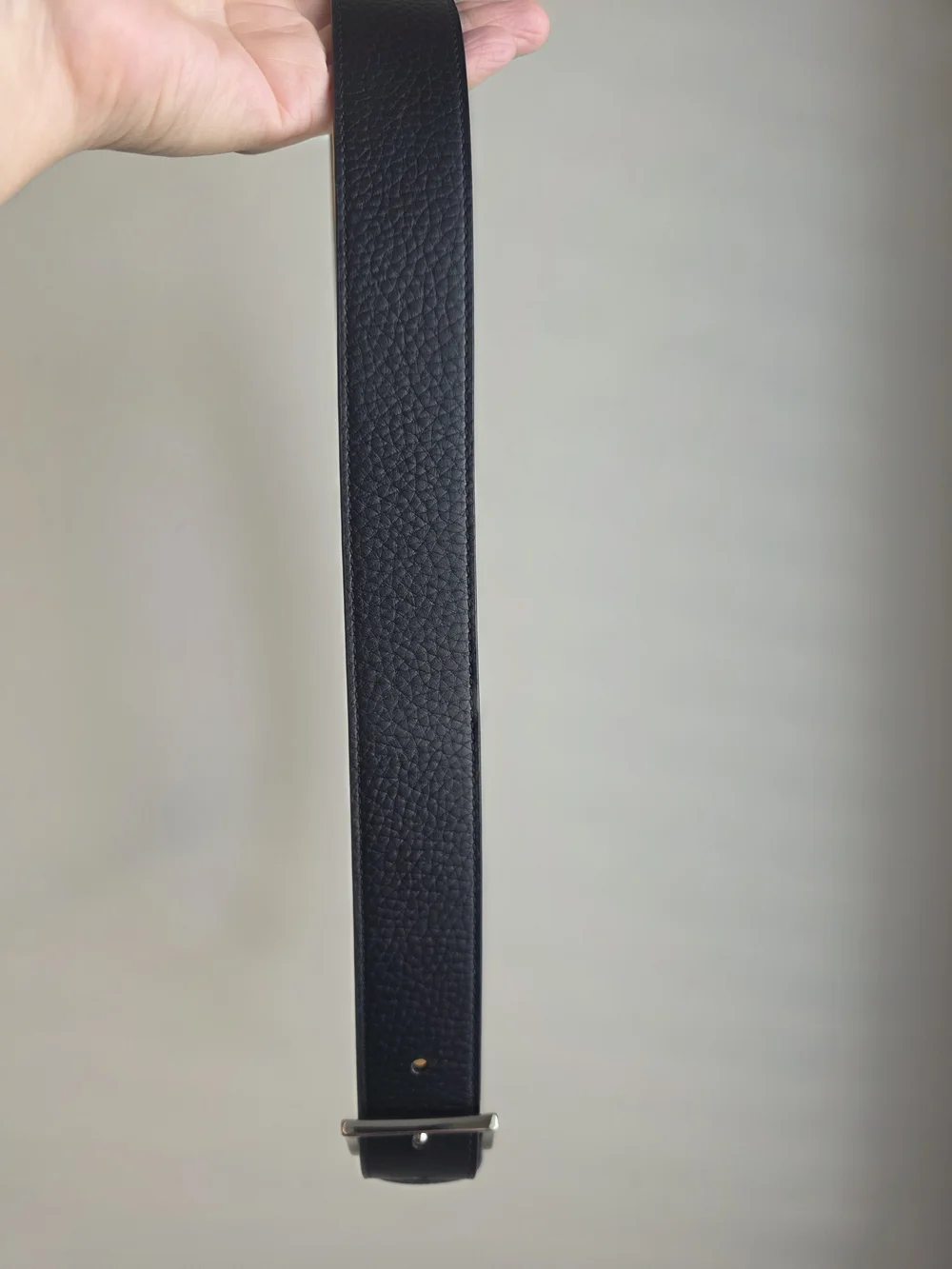 NWT Cole Haan Black Pebbled Leather Belt Size 36